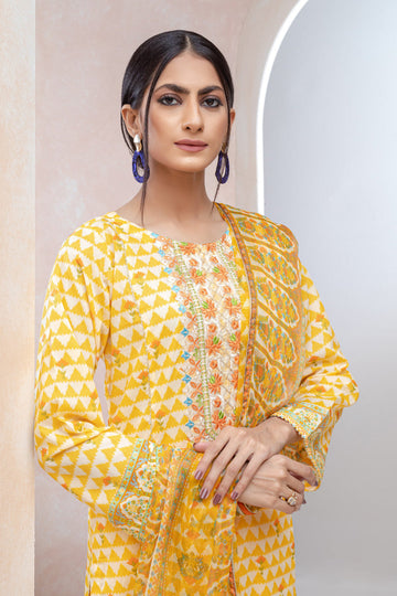 Bonanza Satrangi Yellow Lawn Suit Ssk223p07 Eid Pret 2022 Online Shopping